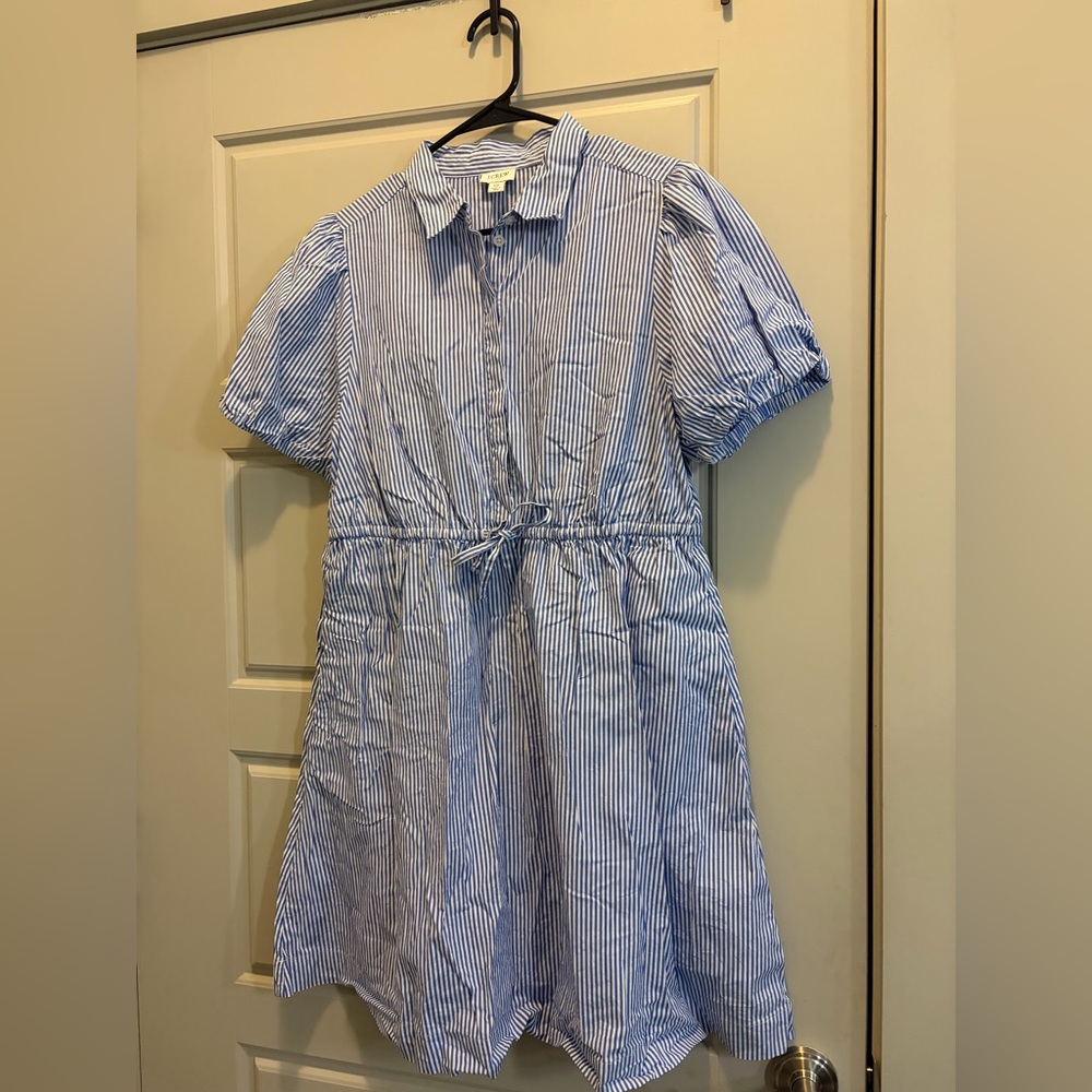 J.Crew Blue & White Striped Dress
